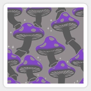 Sparkling Mushroom Pattern 4 Sticker